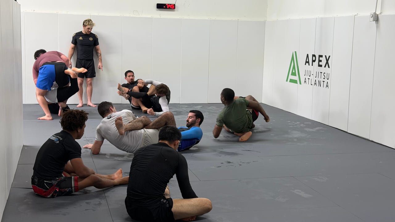 Students practicing No-Gi technique at Apex Jiu-Jitsu Atlanta
